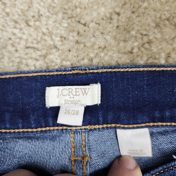 J. Crew Stretch Low-Rise Skinny-Leg Women's Size 26/28 Blue Denim Jeans #581 - Picture 3 of 10